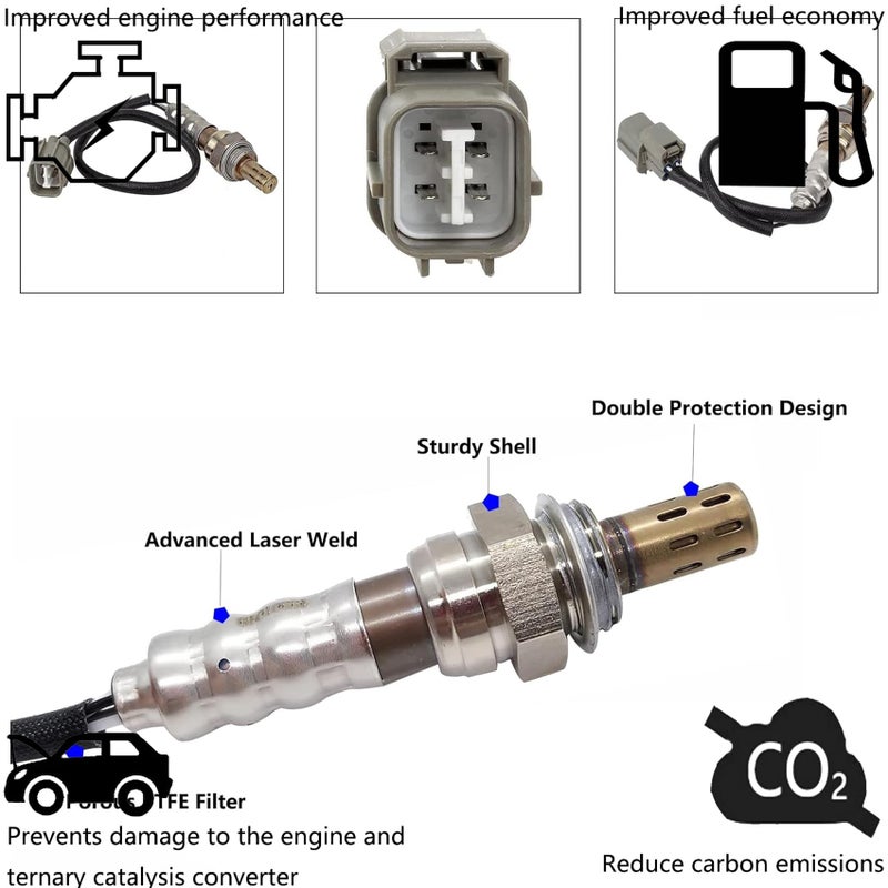 Dropwater Upstream O2 Sensor Replacement for Honda Civic D17A7 Engine 1.7L 2001 2002 2003 2004 2005 O2 Sensor 1 234-4123 - Image 5